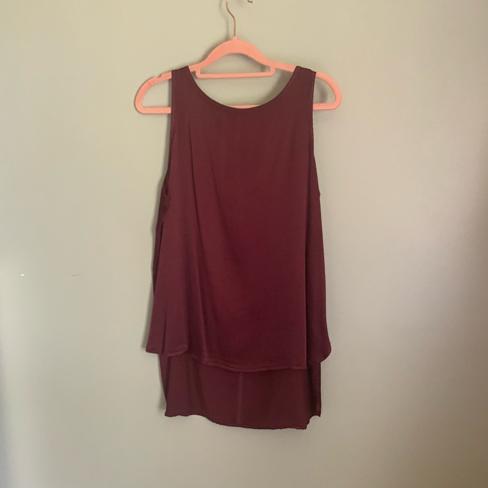 Hard Tail Clothing Chic Burgundy Tank Top NWOT Med Flowy